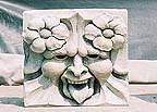 Stone carved Greenman fountain