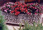 stone carved garden planters