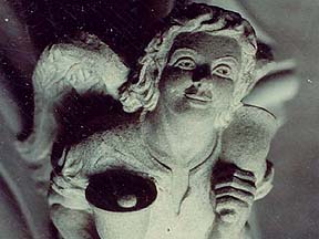 hand carved angel face by Wayne D. Ferree